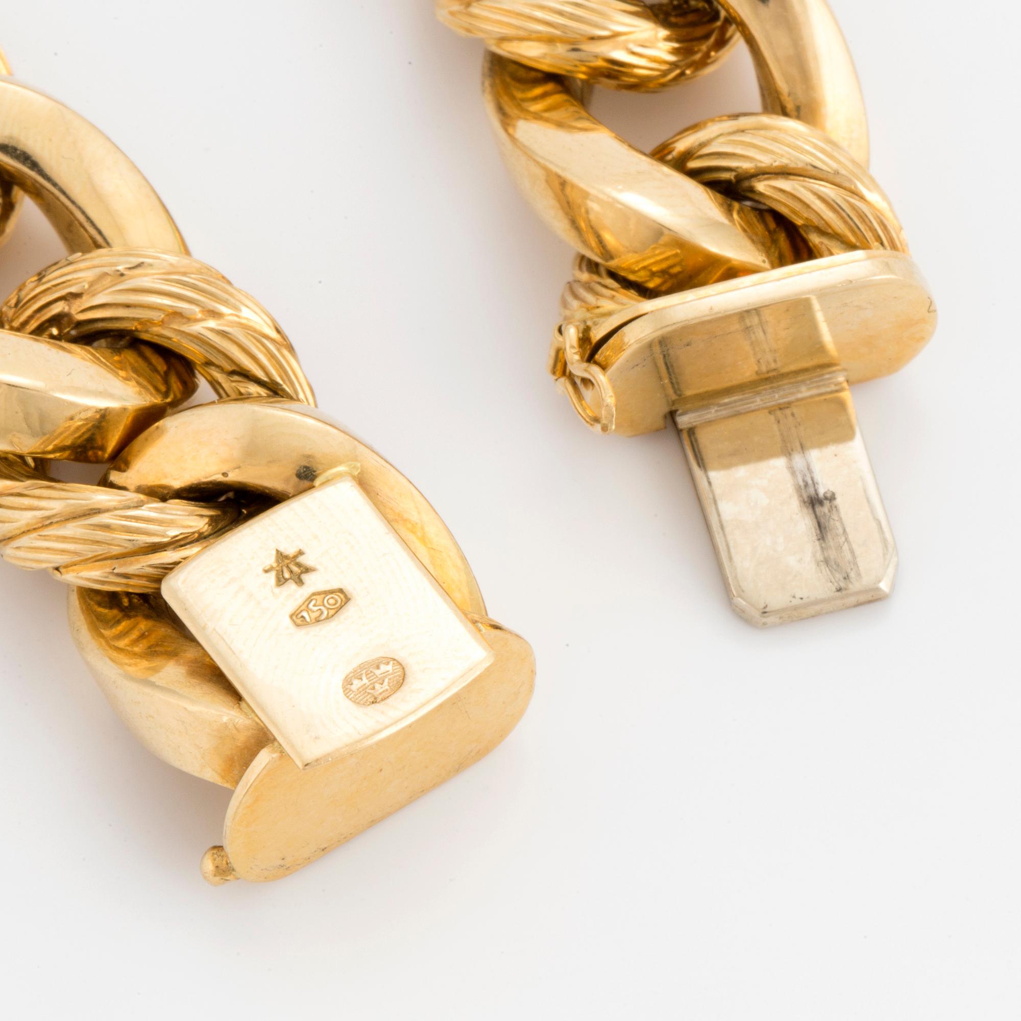 A bracelet, 18K gold. Swedish import mark.
