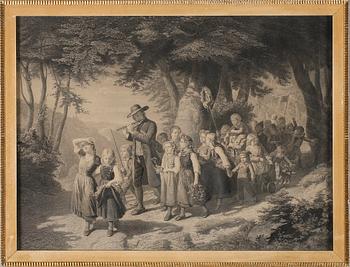 LITOGRAFISKA TRYCK, 2 st, 1800-talets andra hälft.