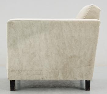 A Swedish 1930's upholstered armchair, probably by 
Björn Trägårdh, Svenskt Tenn.
