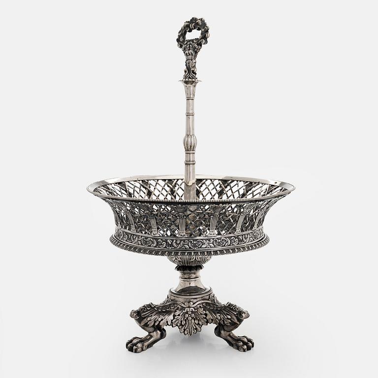 Gustaf Folcker, kakfat, silver, Stockholm 1839.