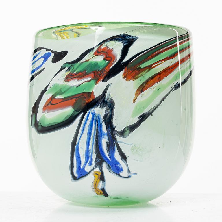 Birgitta Watz, skål, glas, Lindshammar, 1996.