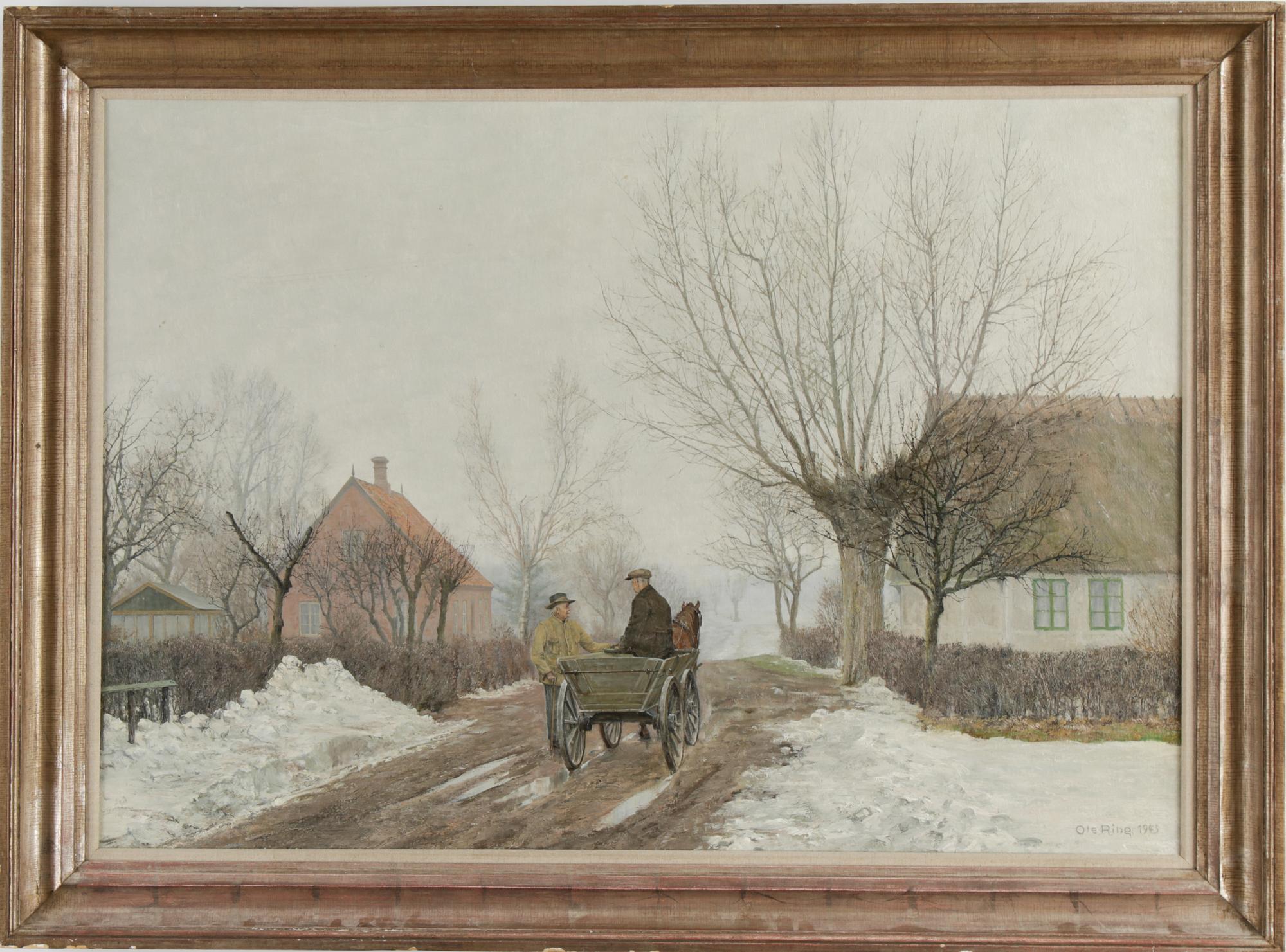 Ole Ring, oil on canvas, signed and dated 1943.