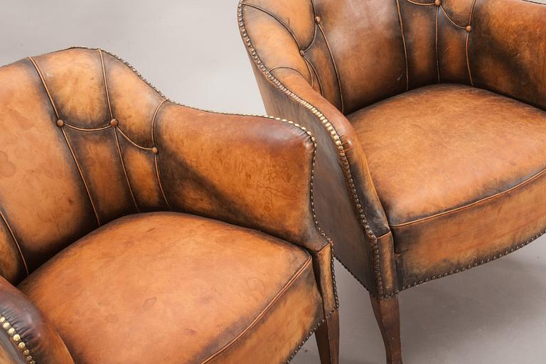 FÅTÖLJER. 2 st art deco. 1930-tal.