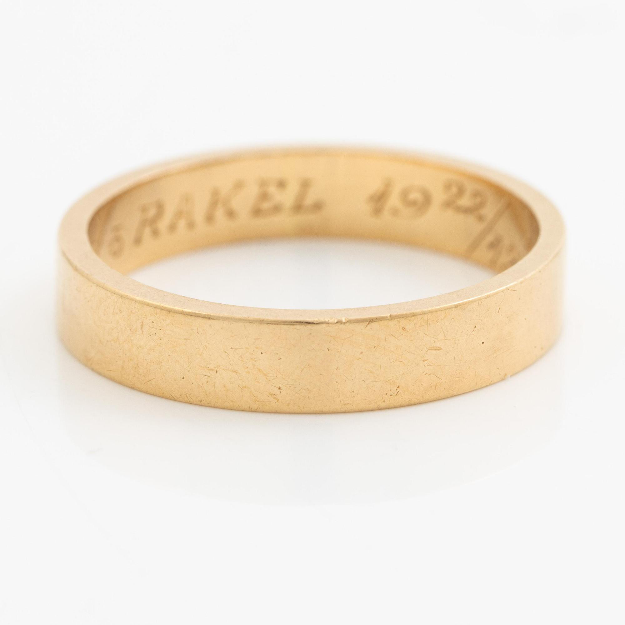Wiwen Nilsson, a ring, 18K gold, Lund 1956.