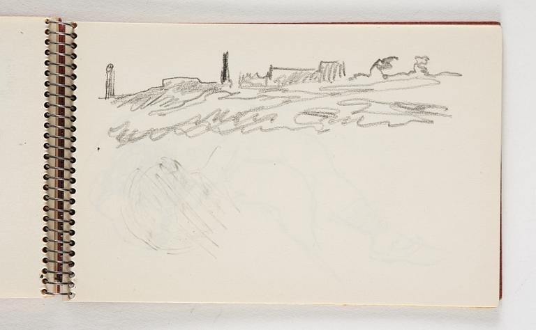 Lotte Laserstein, 10 små skissblock med teckningar.