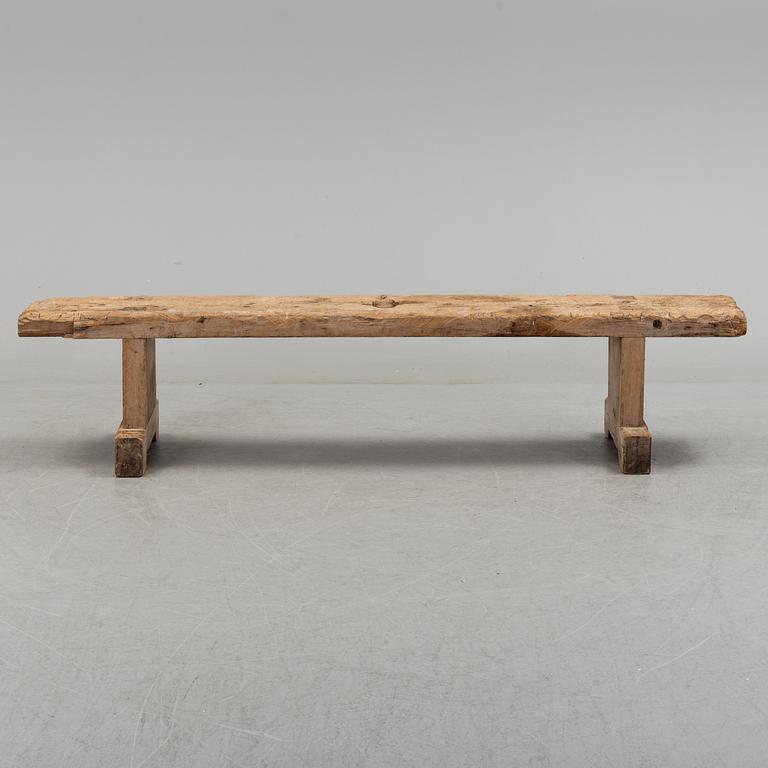 A 18th-/19th century pinewood bench.