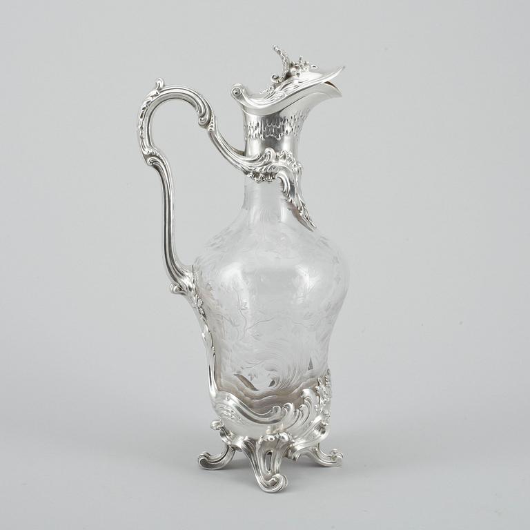 VINKARAFF, silver, glas, rokokostil, Paris, Frankrike, sent 1800-tal.