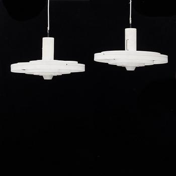 A pair of 'Fibonacci' ceiling lamps by Sophus Frandsen, 1960's.