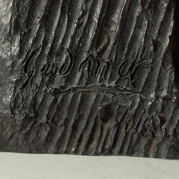 Gudmar Olovson, sculpture. Signed. Numbered. Foundry mark. Bronze, height 55 cm, length 34 cm.