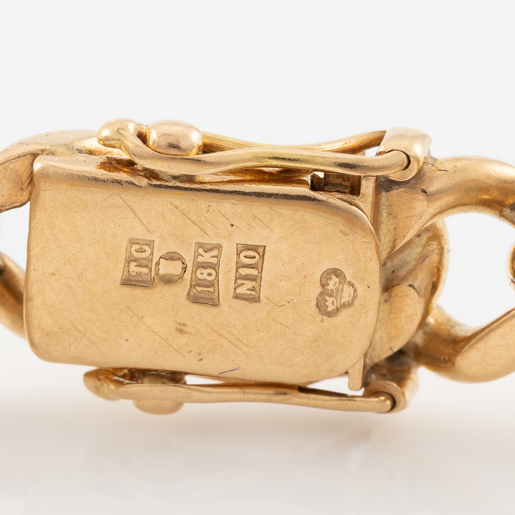 Armband 18K guld, pansarlänk.