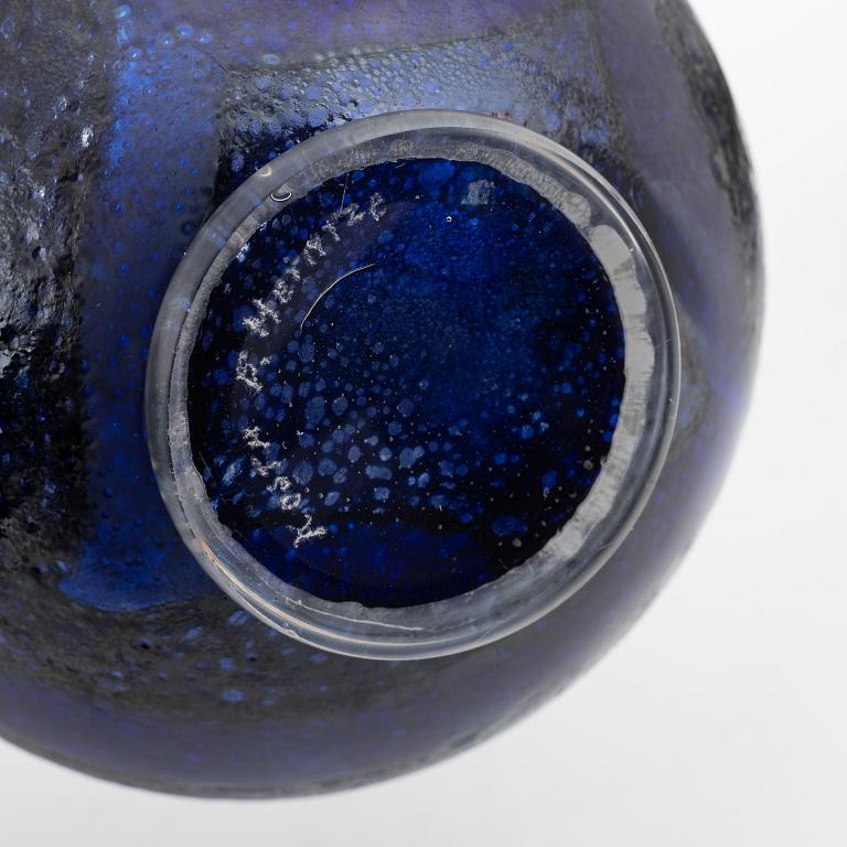 Bengt Heintze, vaser, 6 st samt skål, glas, Kosta, 1980-tal.