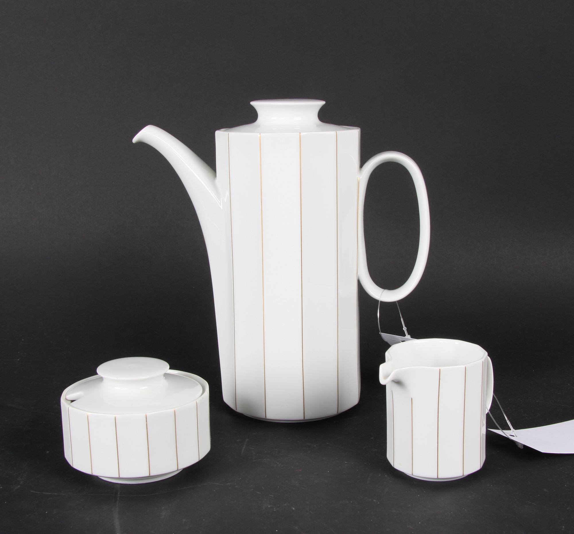 KAFFESERVIS, för 6 pers, Tapio Wirkkala, Rosenthal studiolinie.