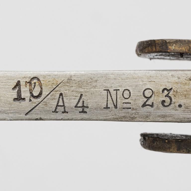 Two cavalry sabres, Swedish, m/1867 with scabbard.