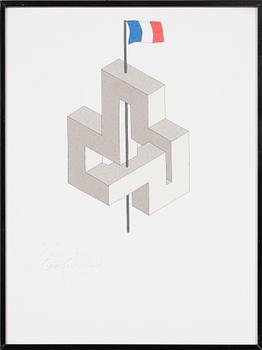 OSCAR REUTERSVÄRD, 15 st, mapp av färglitografier, signerade och numrerade.