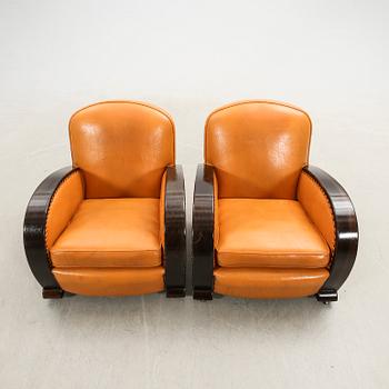 Armchairs, a pair, Art Deco, first half of the 20th century.