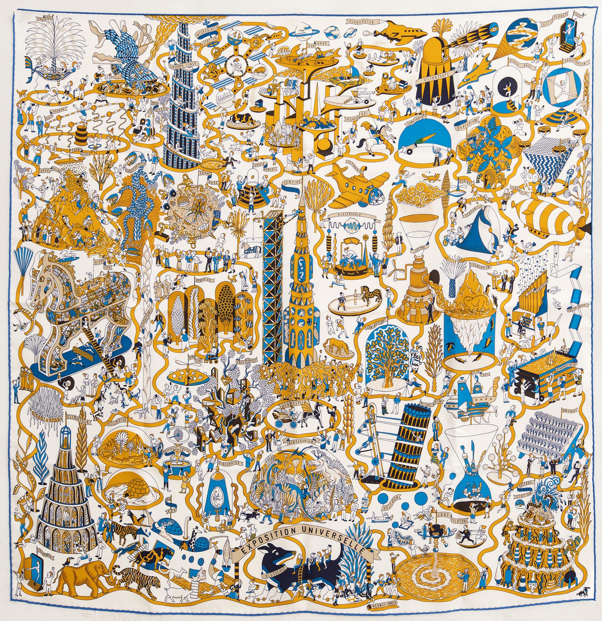 Hermes scarf "Exposition Universelle".