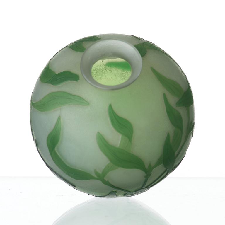 Karl Lindeberg, an Art Nouveau cameo glass vase, Kosta, Sweden 1910's.