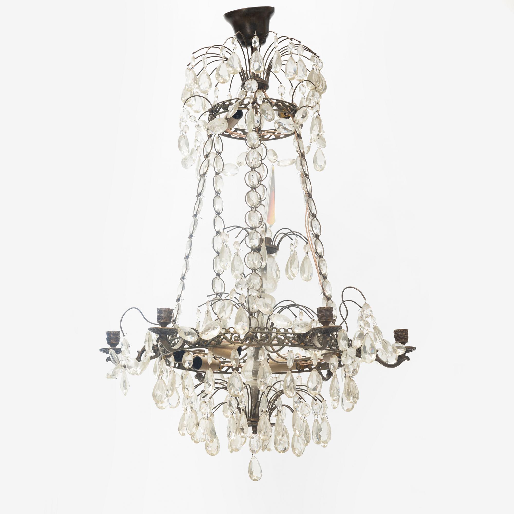 A Gustavian style chandelier, 20th Century.