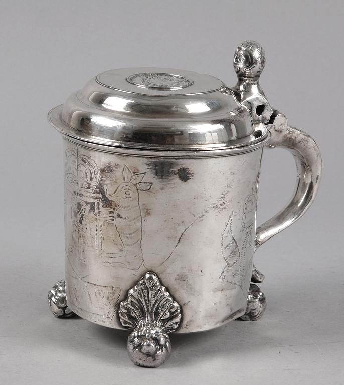 STOP, försilvrat tenn. Zadoch Bergenholtz (1793-1820/25) Vimmerby.