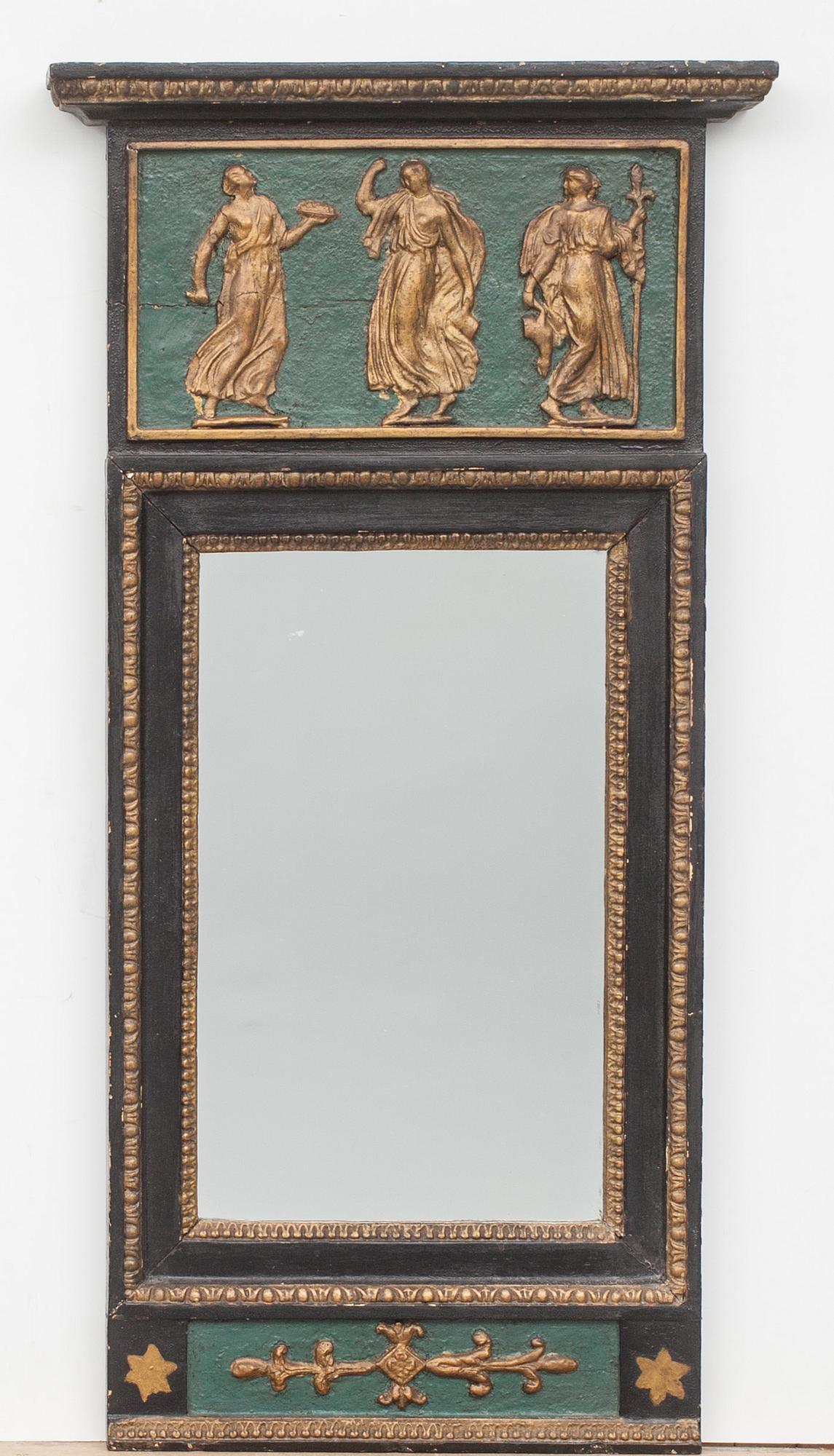 SPEGEL, sengustaviansk, märkt "J.F.S", 1800-talets början.