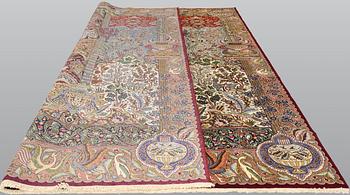 A carpet, Kashmar, figural, approx. 397 x 298 cm.