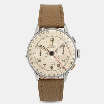 102. Angelus, Chronodato, "Base 100", chronograph, ca 1945.