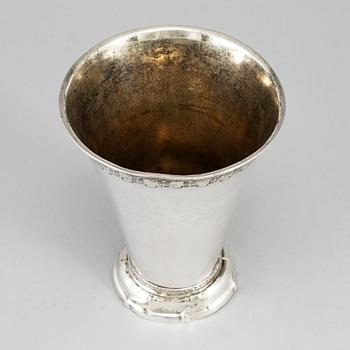 LORENS STABEUS, a silver beaker, Stockholm 1763.