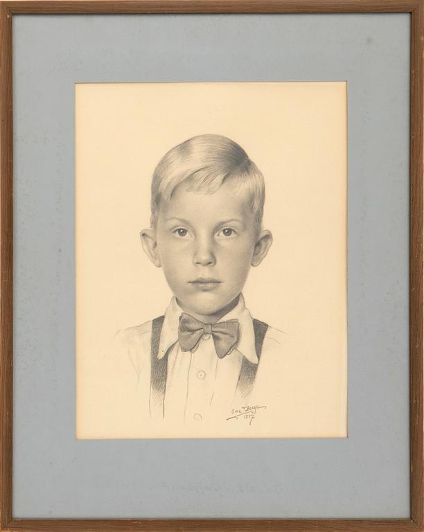 Owe Zerge, ung pojke med fluga.