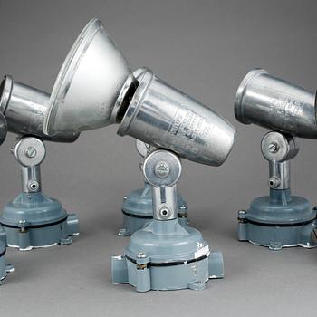 INDUSTRILAMPOR, 6 st, Philips, 1900-talets andra hälft.