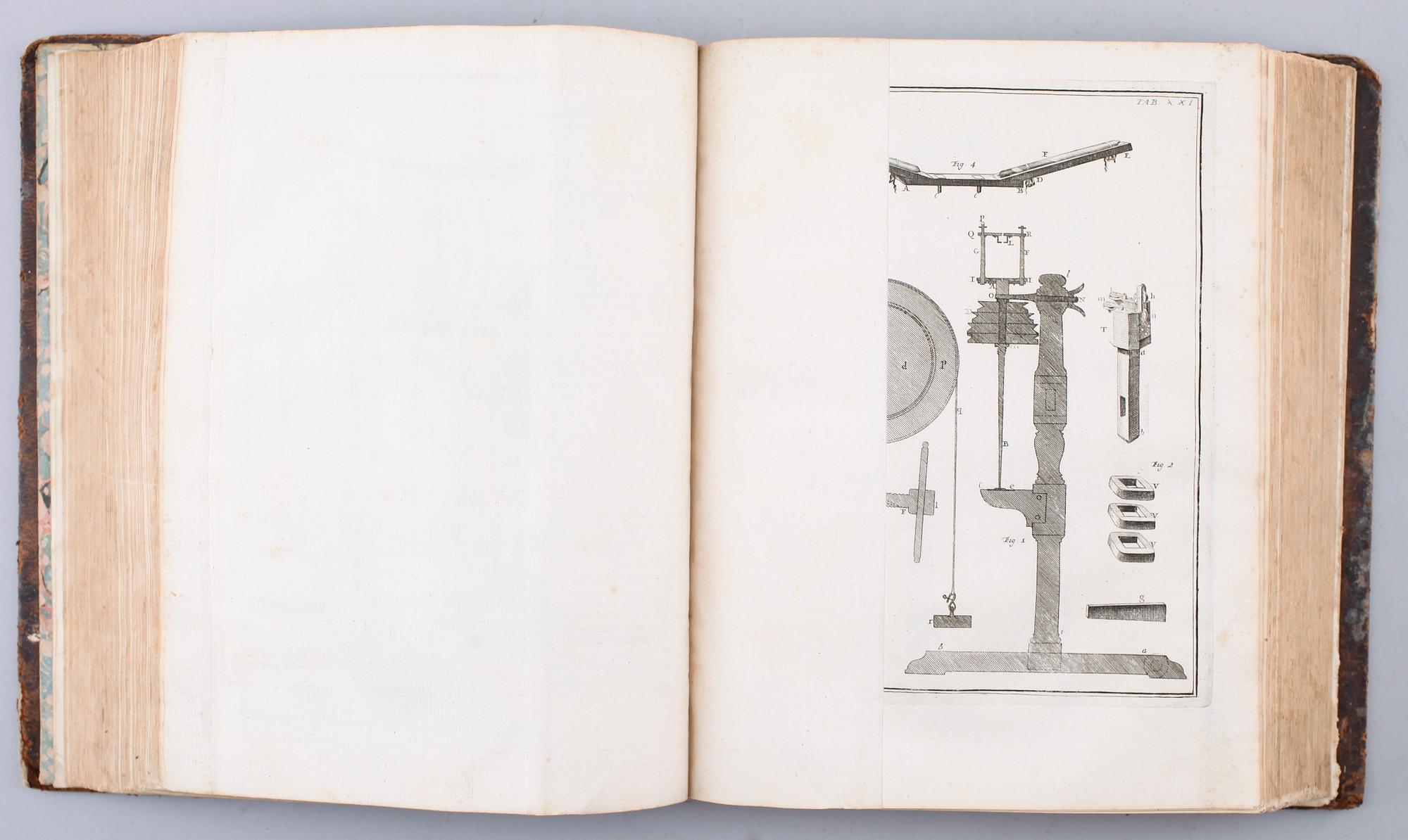JACOBUS WILLEM GRAVESANDE, 2 vol, Elemens de Physique, Jean et Herman Verbeek, Leyden 1746.