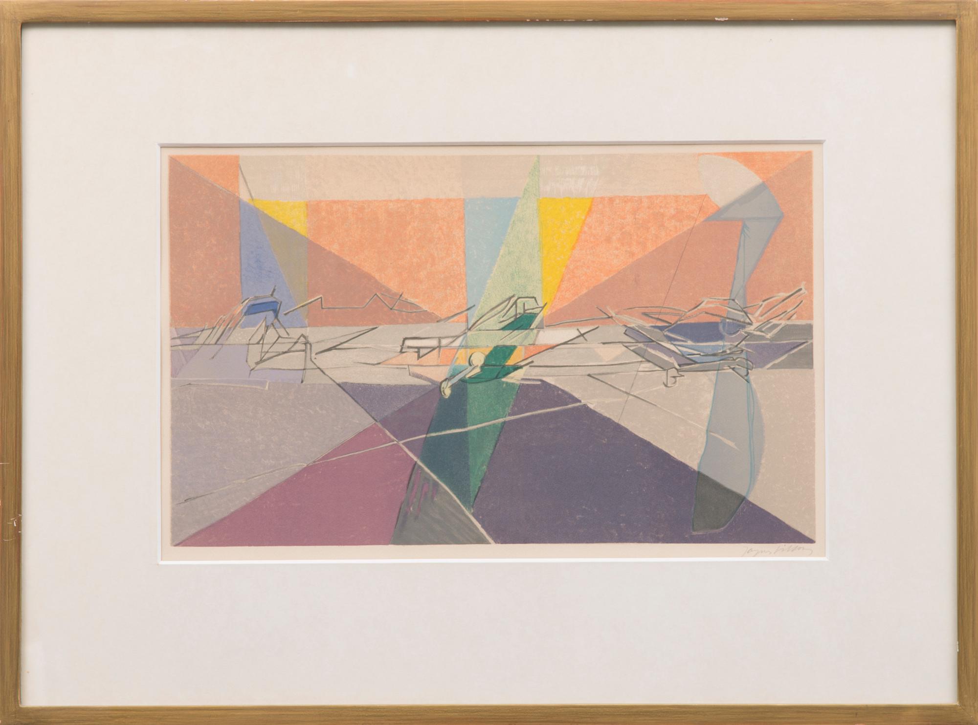 JACQUES VILLON, colour lithograph, signed.