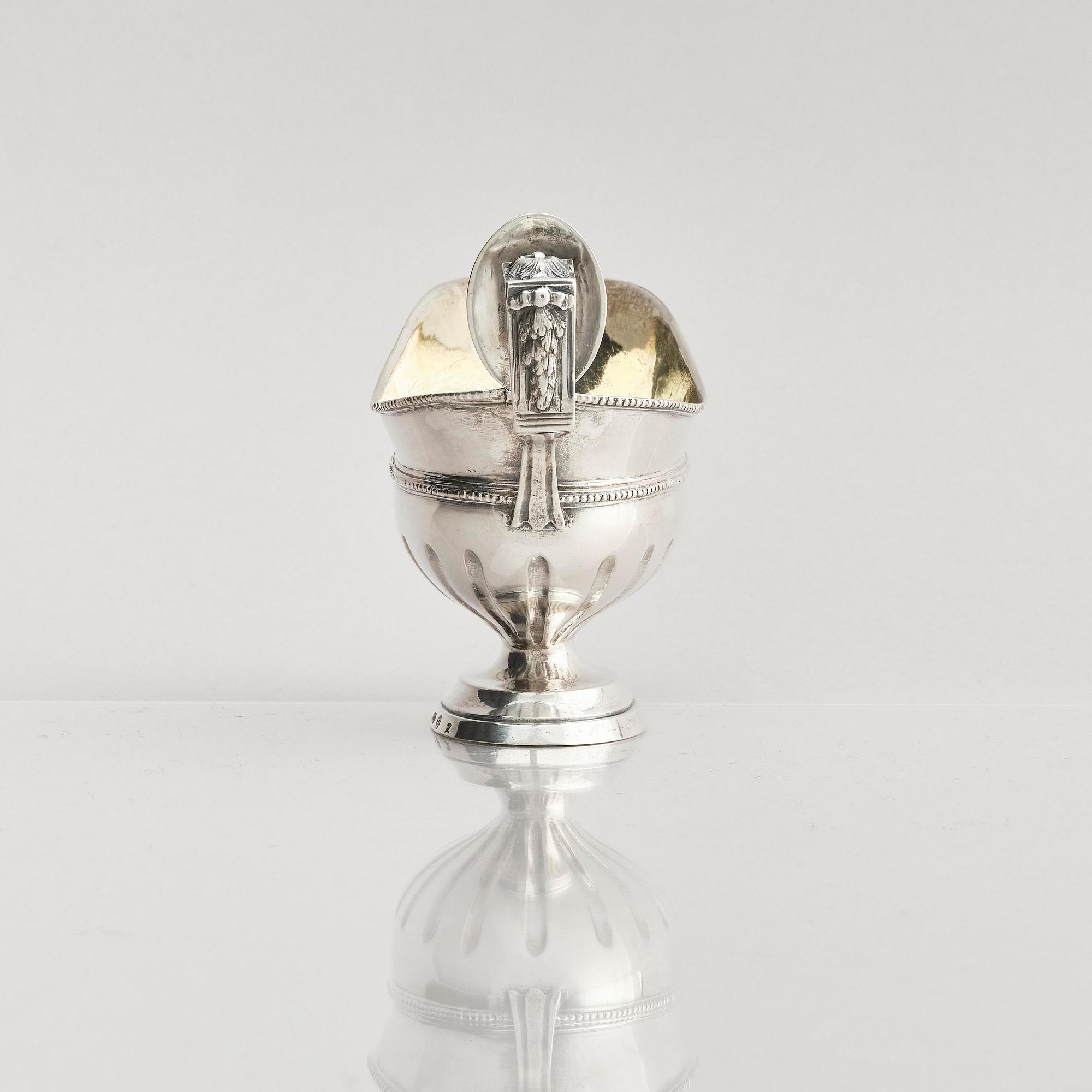 Erik Löfgren, gräddkanna, silver, (verksam 1786-1796) Umeå. Gustaviansk.
