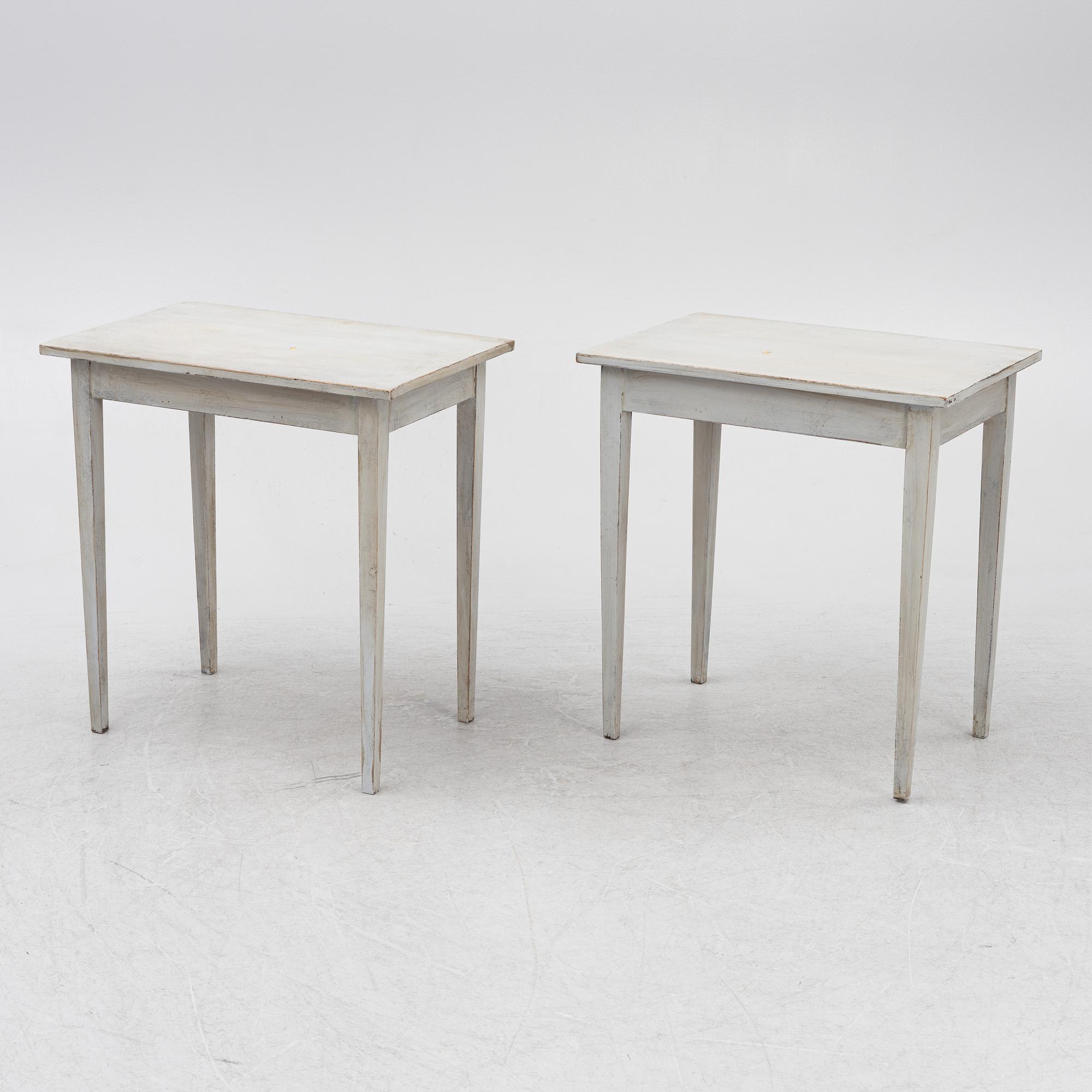 Bord, ett par, gustaviansk stil, 1800-tal.