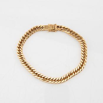 Armband pansarlänk 18K guld, Balestra Italien.