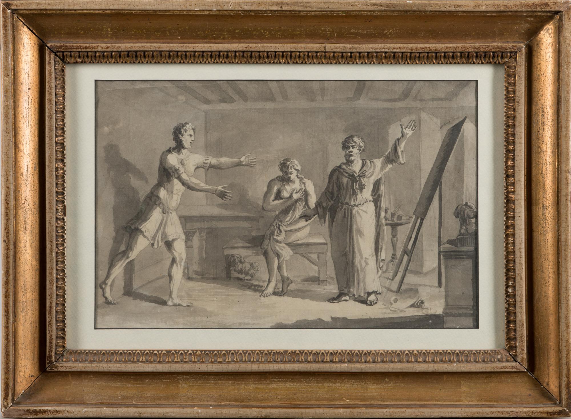 UNKNOWN ARTIST, ink drawing, early 1800s.