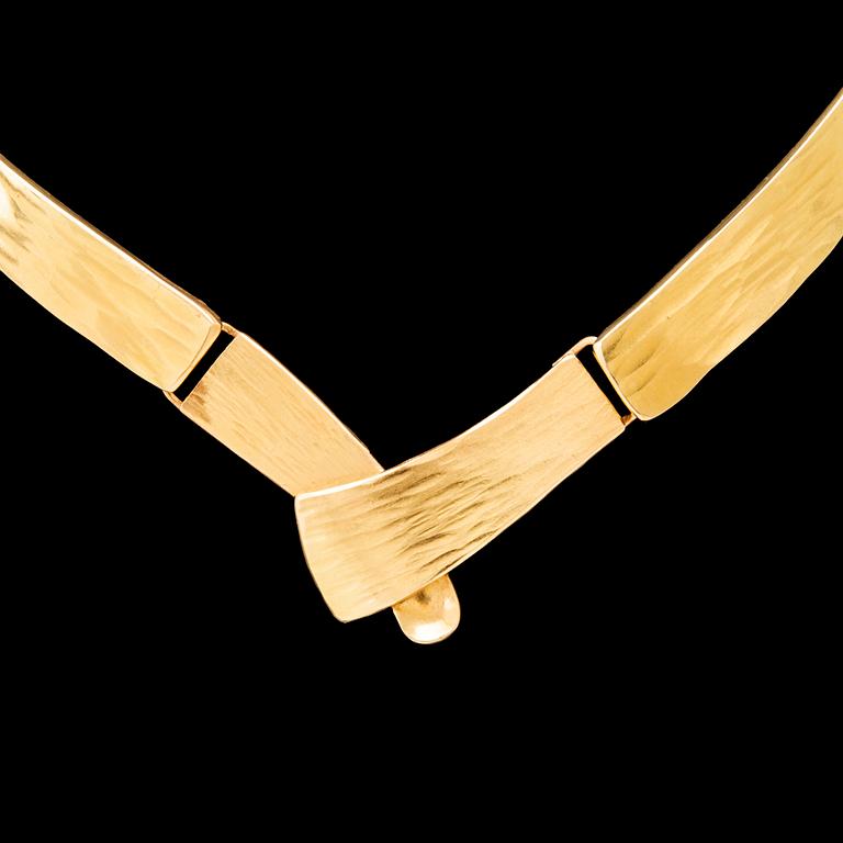 Elon Arenhill, halsband 18K guld och odlad pärla 1992.