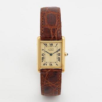 must de Cartier, Tank, armbandsur, 23,5 x 23 (30,5) mm.