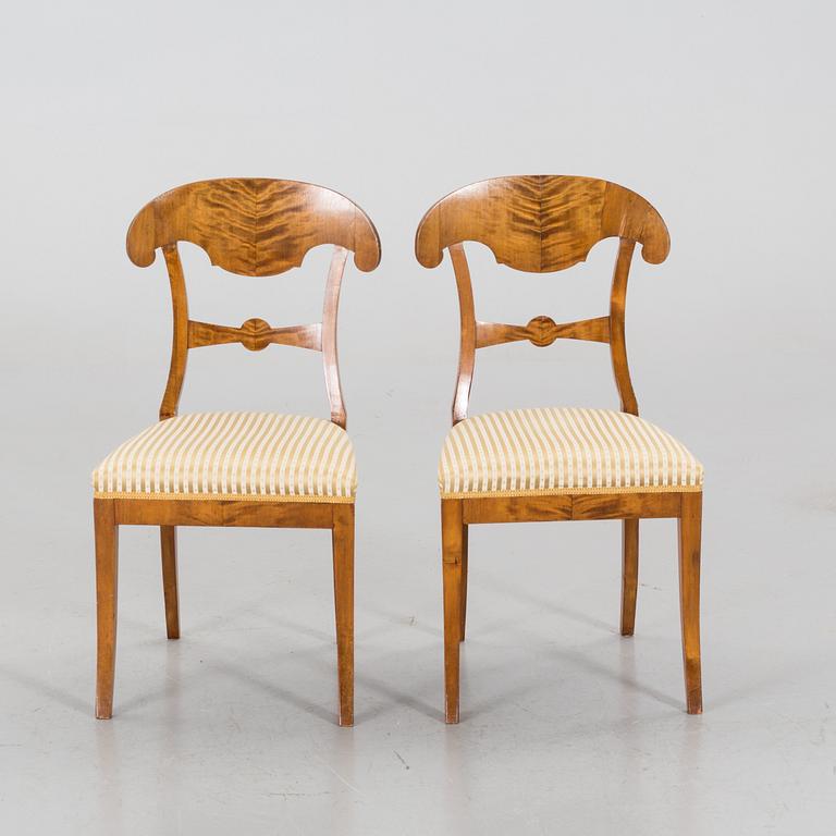 2 pcs of chairs, mid 19th century, Karl Johan,