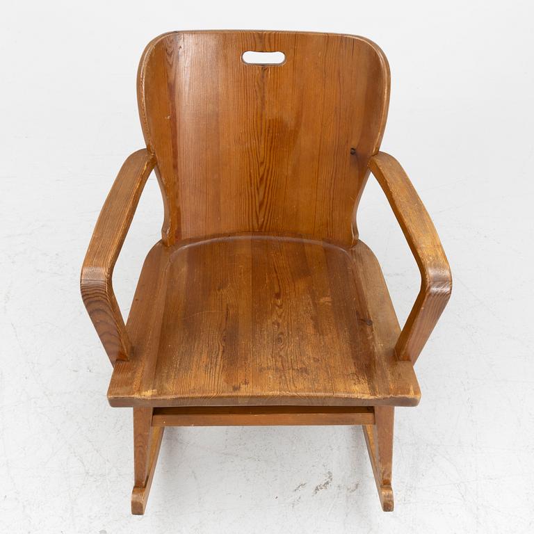 AB ÅBY Furniture Factory, rocking chair, Sportstuga furniture, 1940s-50s.