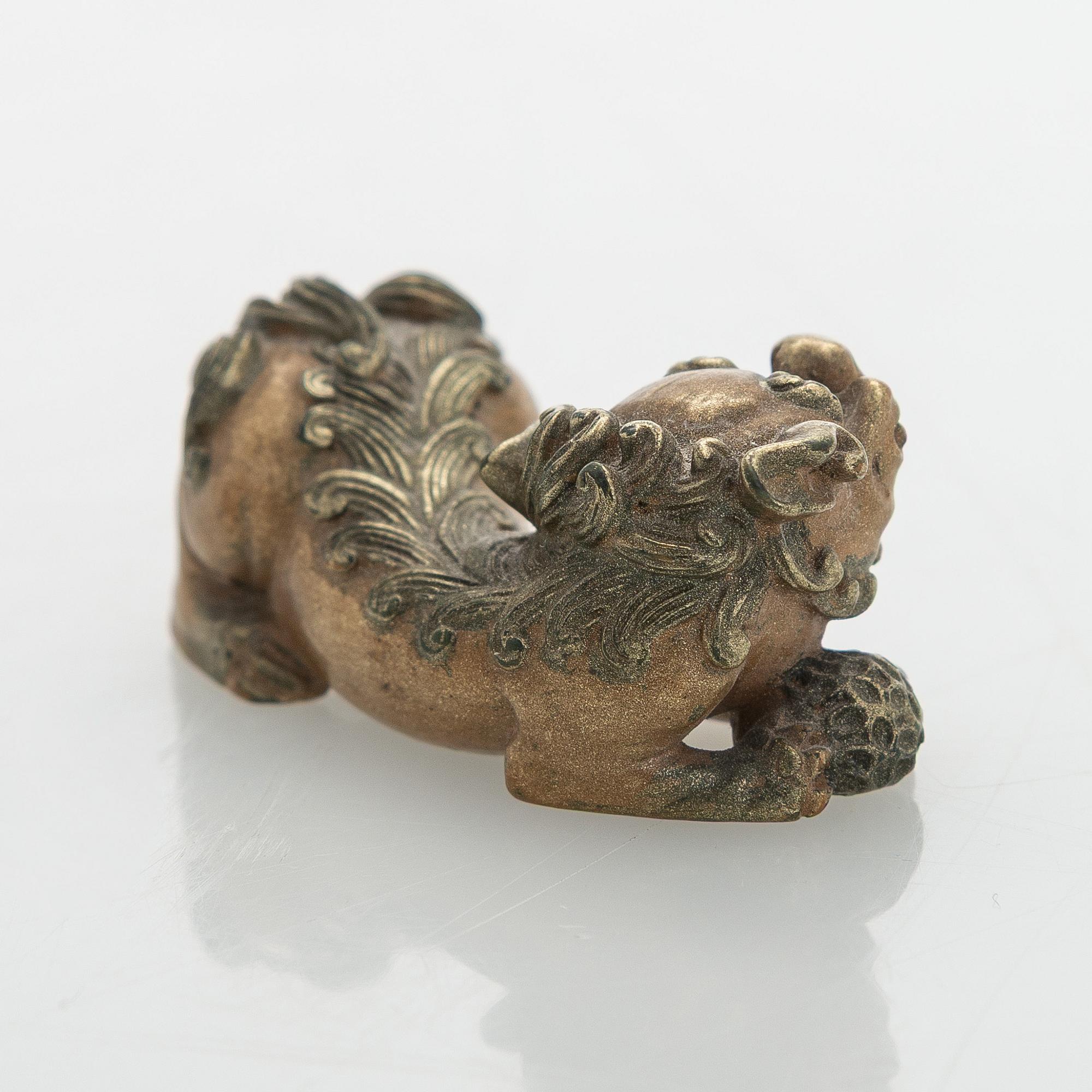 Skulpturer, 3 st, Kina, sen Qingdynasti.