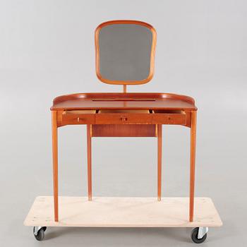 a table with mirror "Birgitta" veneered with teak designed by Carl Malmsten for Bodafors Möbelfabrik,