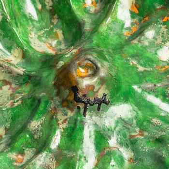 Hans Hedberg, a green glazed faience sculpture of a pumpkin, Biot, France.