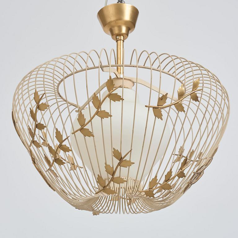 Hans Bergström, taklampa, modell "5", ateljé Lyktan, Åhus 1940-50-tal.