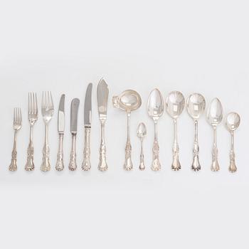 A 231-piece 'Prins Albert' silver cutlery set, CG Hallberg and GAB, Sweden 1960-65.