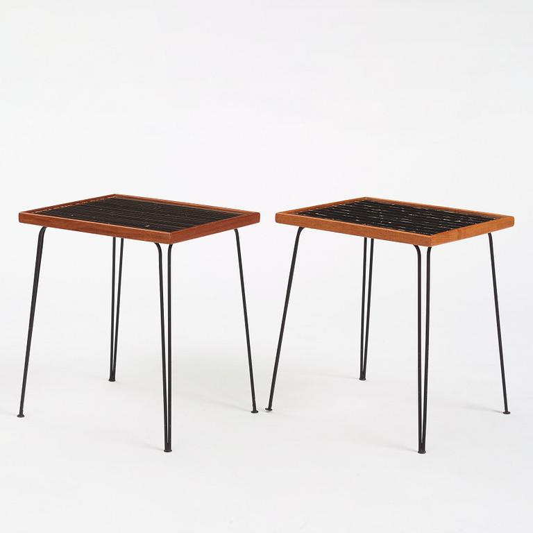 Hans-Agne Jakobsson, two side tables, model "809", Hans-Agne Jakobsson AB, Åhus/Markaryd 1950s.