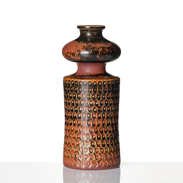 Stig Lindberg, a stoneware vase, Gustavsberg studio, Sweden 1966.