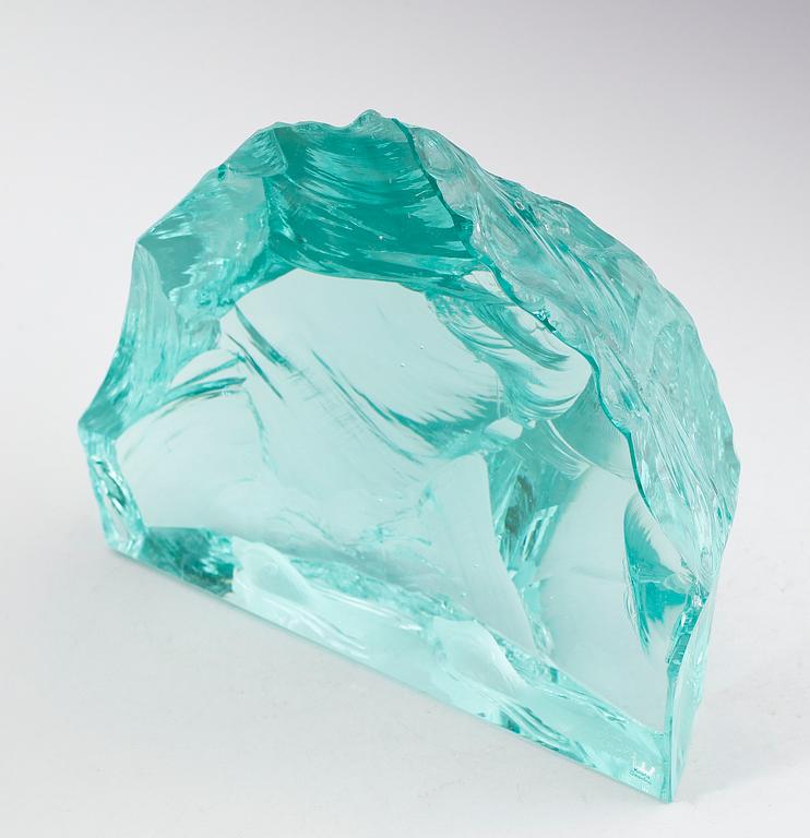 GLASBLOCK, Vicke Lindstrand, signerat, Kosta, NK.