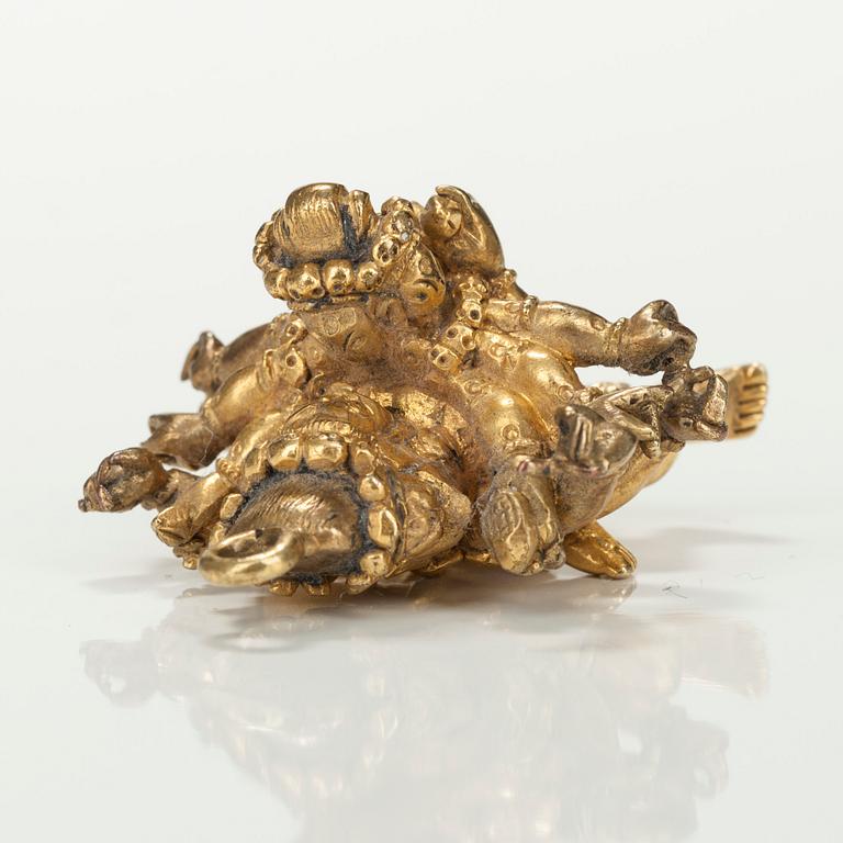 HÄNGE, förgylld brons, buddhistiskt, Indien 1700/1800-tal.