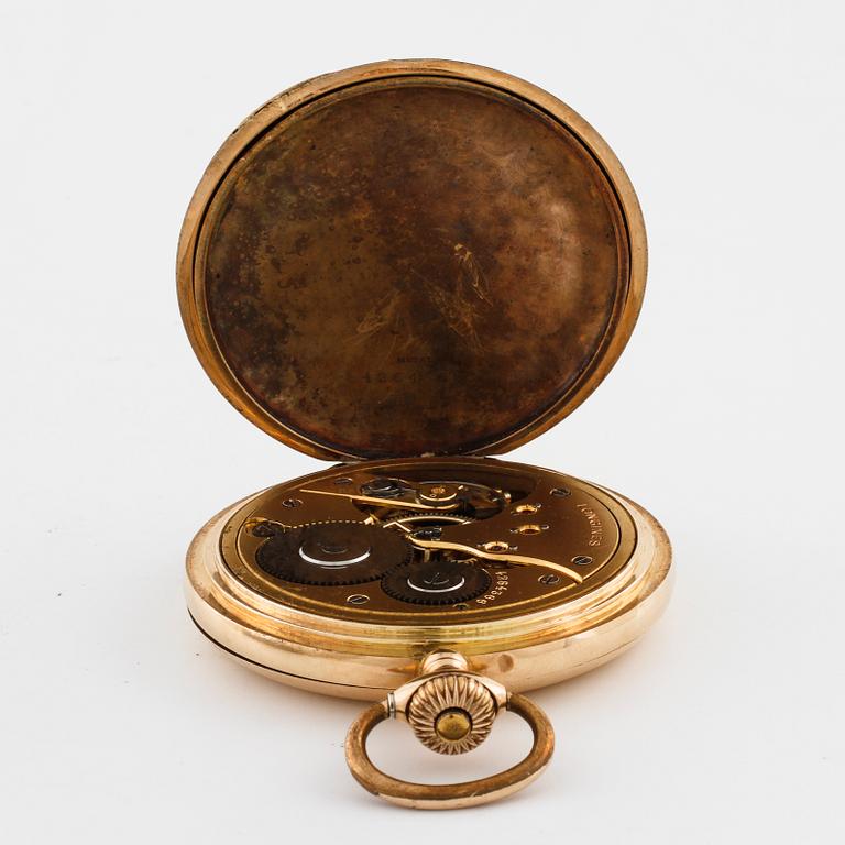 LONGINES, pocket watch, savonette, dial marked "CL Malmsjö & Co Göteborg", 52,5 mm.
