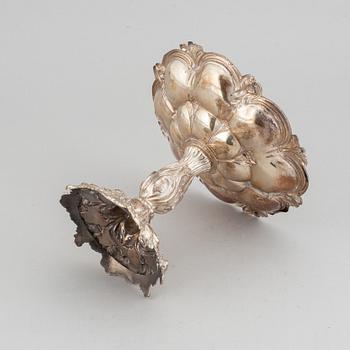 Gustaf möllenberg, skål, silver, nyrokoko, Stockholm, 1849.